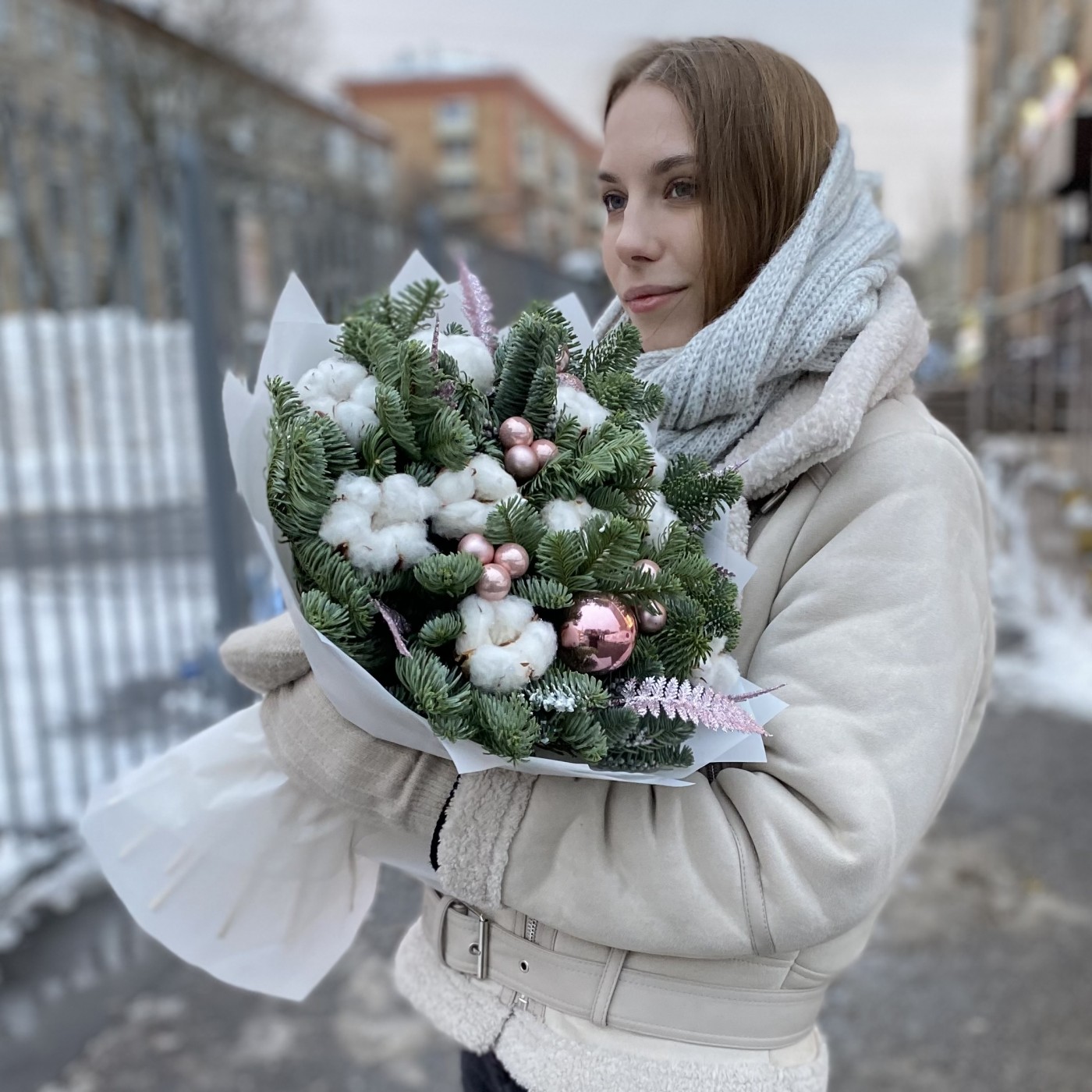 Букет Сказке быть с хлопком и нобилисом