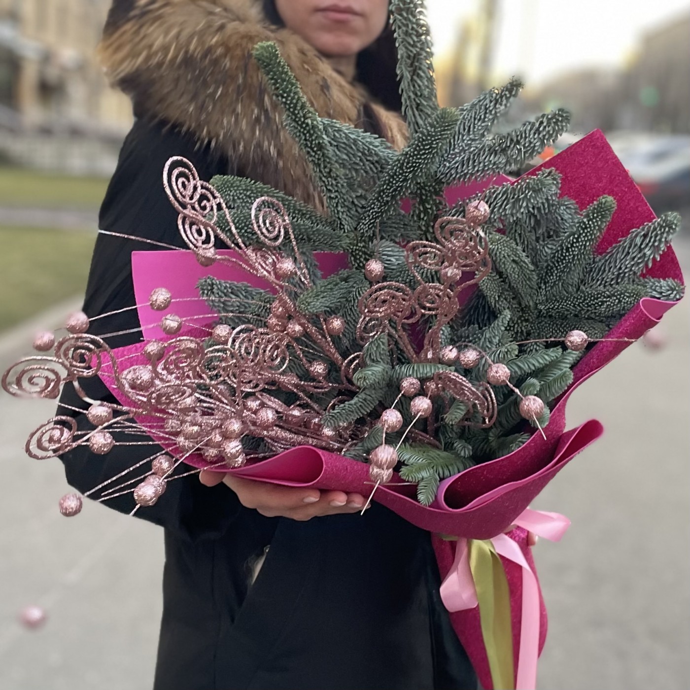 Букет Зимние узоры с нобилисом