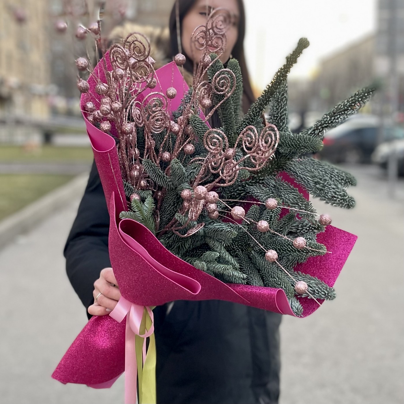 Букет Зимние узоры с нобилисом