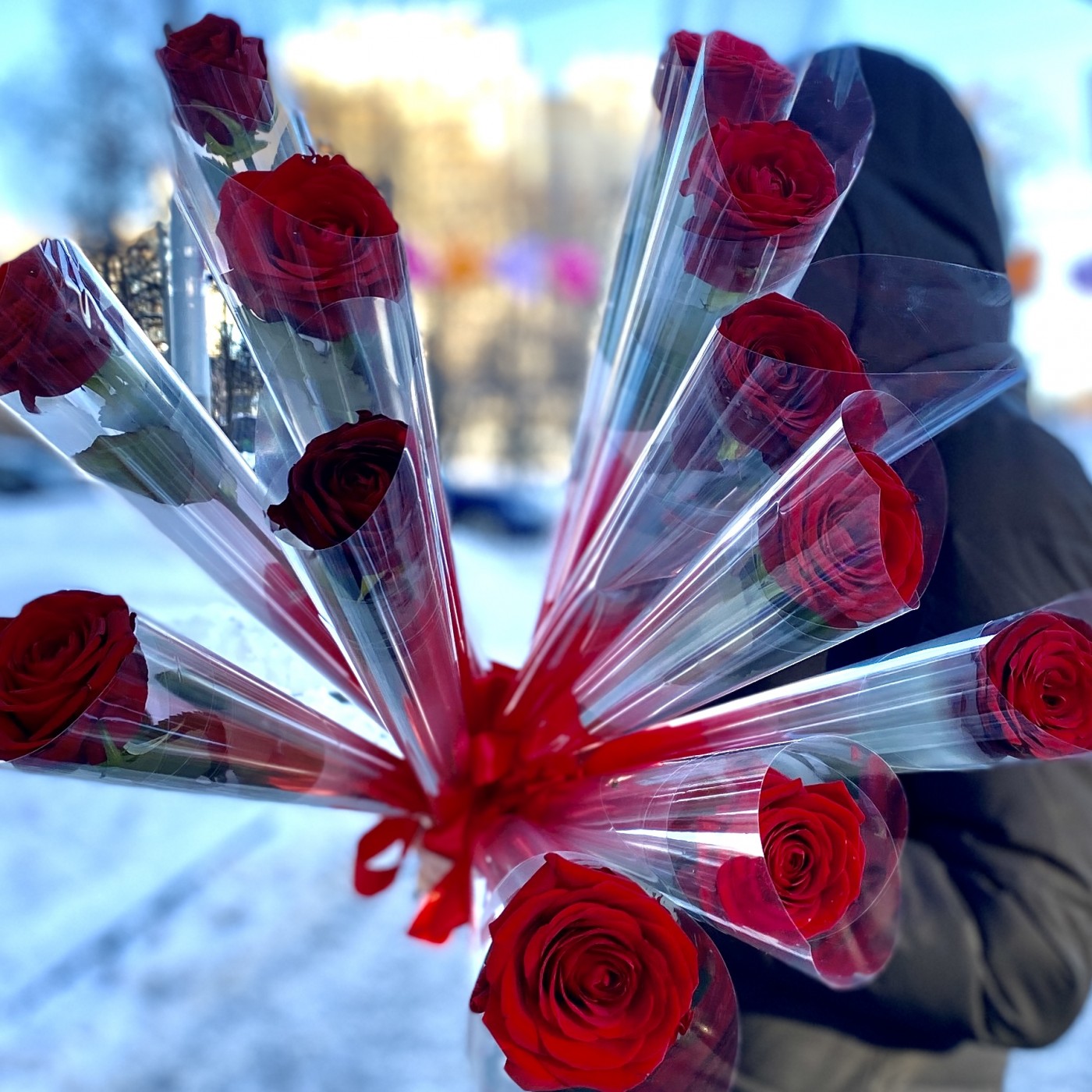Купить одну розу в красивой упаковке в Roza4u.ru