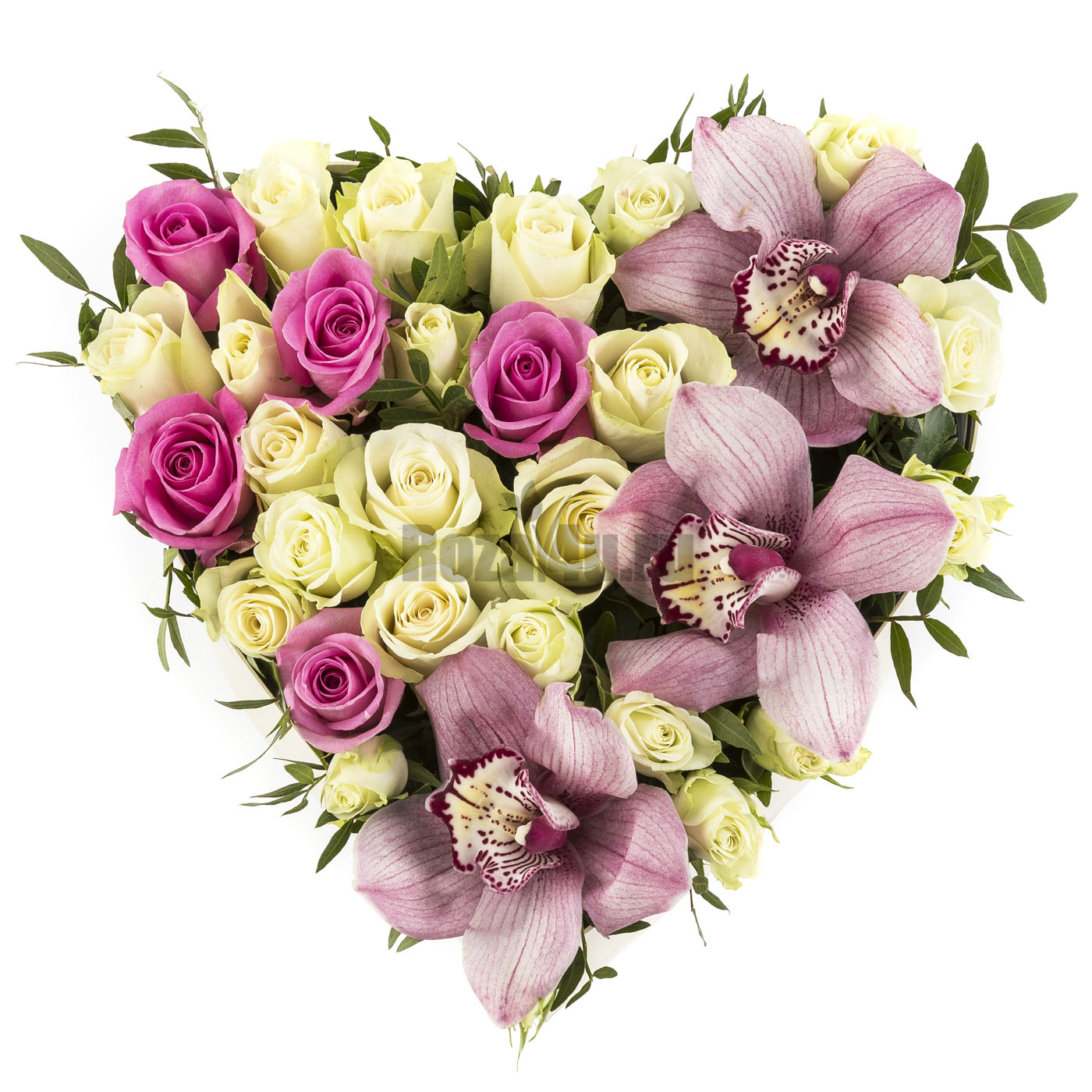 Коробка с орхидеями "Розовый сон"