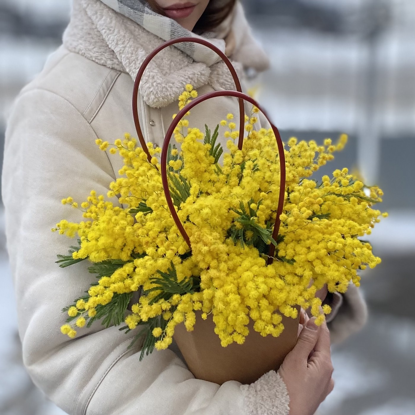 Ароматная мимоза в сумочке