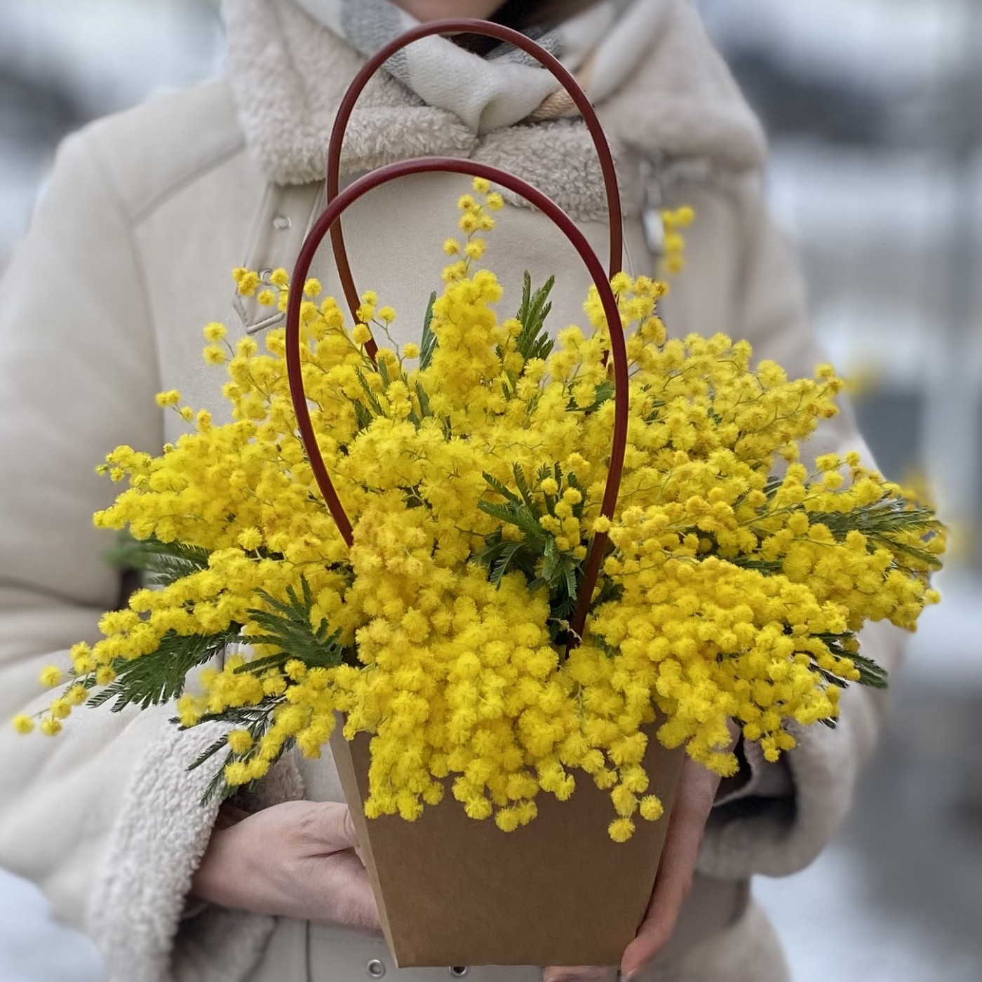 Ароматная мимоза в сумочке