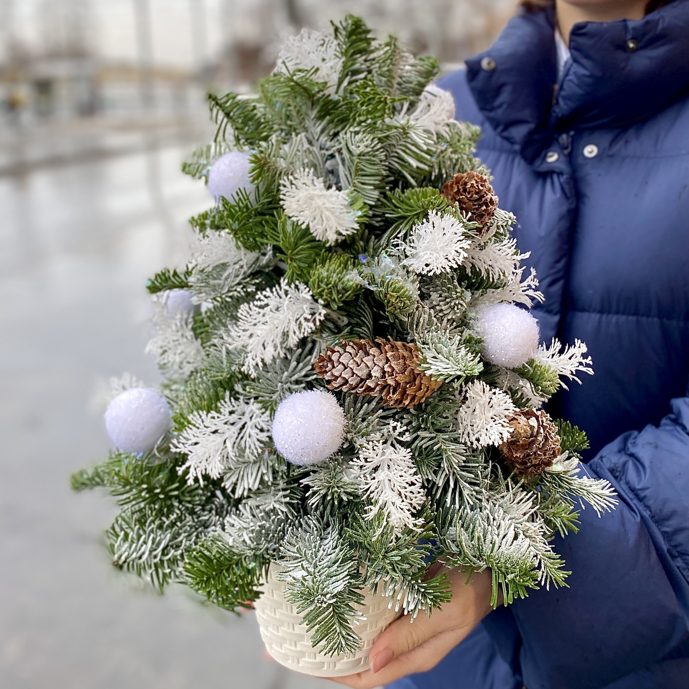 Новогодние цветы, букеты на новый год в подарок