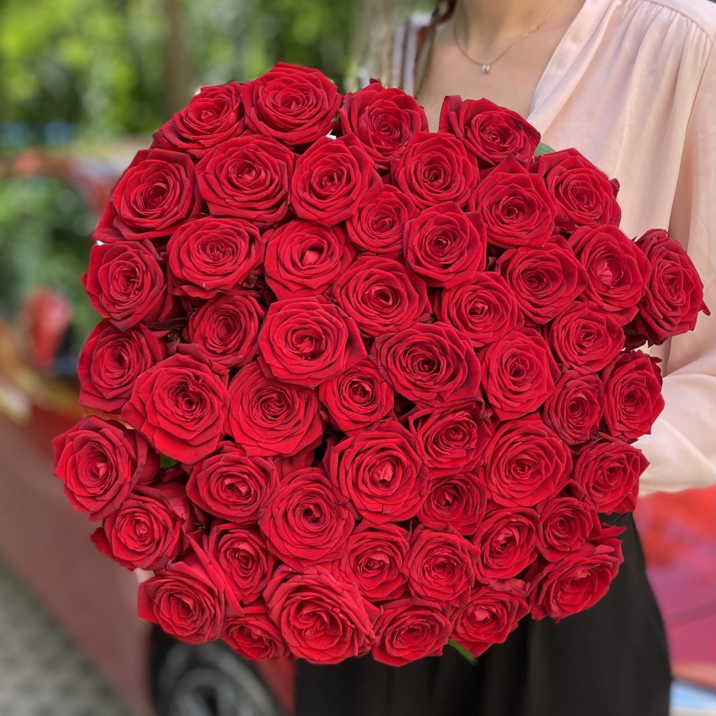 Роза красная 80 см