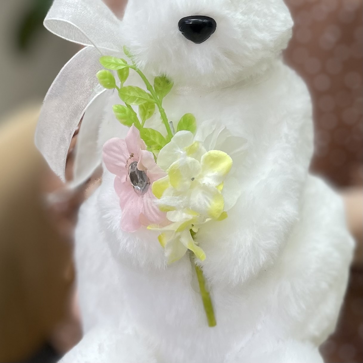 Игрушка Пасхальный белый кролик
