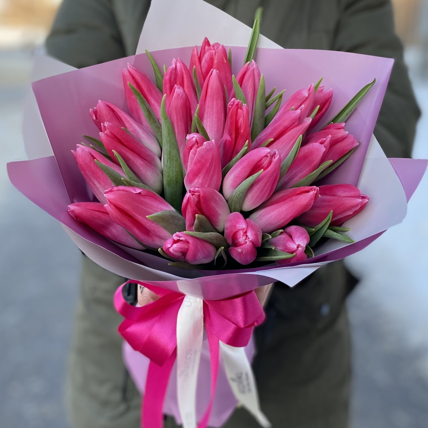 25 розовых тюльпанов Bolroyal Pink